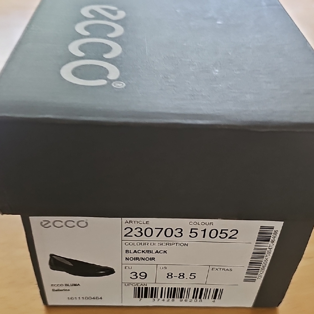 Ecco Black Bluma Slip-On Shoes
